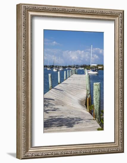 Jetty, New Plymouth, Green Turtle Cay, Abaco Islands, Bahamas, West Indies, Central America-Jane Sweeney-Framed Photographic Print