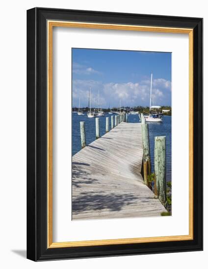 Jetty, New Plymouth, Green Turtle Cay, Abaco Islands, Bahamas, West Indies, Central America-Jane Sweeney-Framed Photographic Print