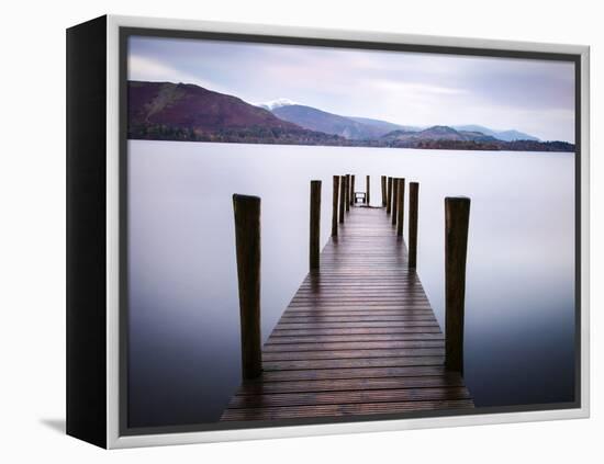 Jetty on Derwentwater, Cumbria, UK-Nadia Isakova-Framed Premier Image Canvas