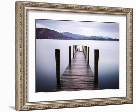 Jetty on Derwentwater, Cumbria, UK-Nadia Isakova-Framed Photographic Print