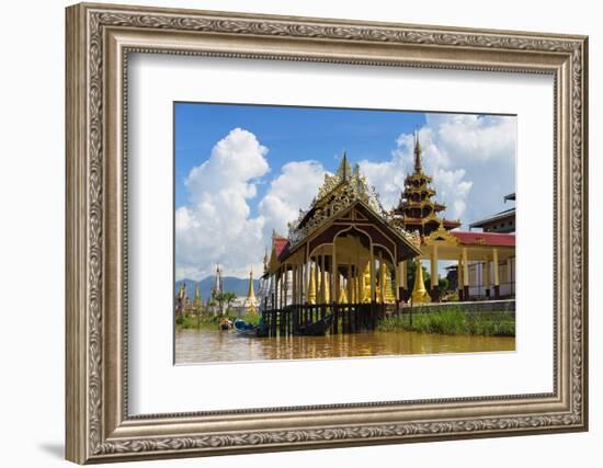 Jetty on Inle Lake, Shan State, Myanmar-Keren Su-Framed Photographic Print