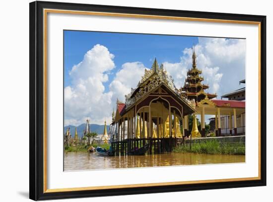 Jetty on Inle Lake, Shan State, Myanmar-Keren Su-Framed Photographic Print