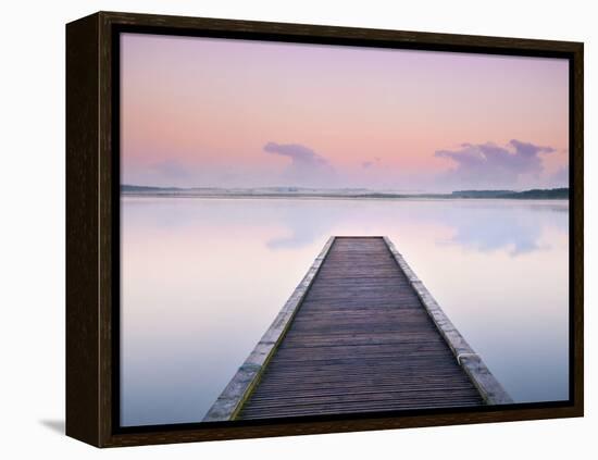 Jetty on the Lake Azur, Les Landes, Franc-Nadia Isakova-Framed Premier Image Canvas