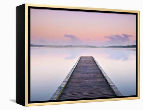 Jetty on the Lake Azur, Les Landes, Franc-Nadia Isakova-Framed Premier Image Canvas