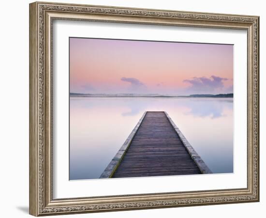 Jetty on the Lake Azur, Les Landes, Franc-Nadia Isakova-Framed Photographic Print