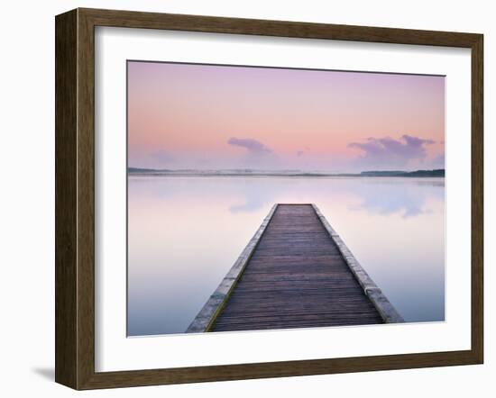 Jetty on the Lake Azur, Les Landes, Franc-Nadia Isakova-Framed Photographic Print