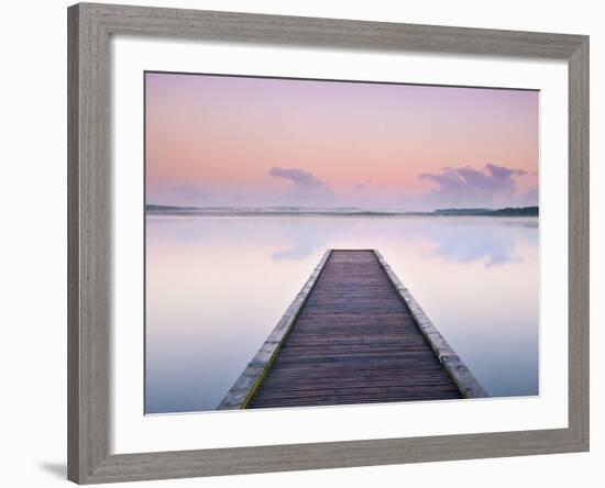 Jetty on the Lake Azur, Les Landes, Franc-Nadia Isakova-Framed Photographic Print