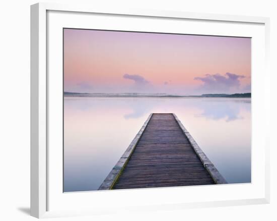 Jetty on the Lake Azur, Les Landes, Franc-Nadia Isakova-Framed Photographic Print