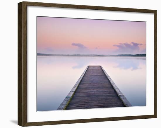 Jetty on the Lake Azur, Les Landes, Franc-Nadia Isakova-Framed Photographic Print