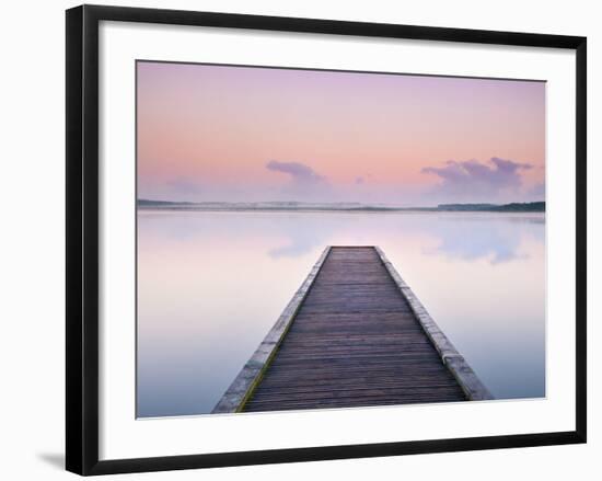 Jetty on the Lake Azur, Les Landes, Franc-Nadia Isakova-Framed Photographic Print