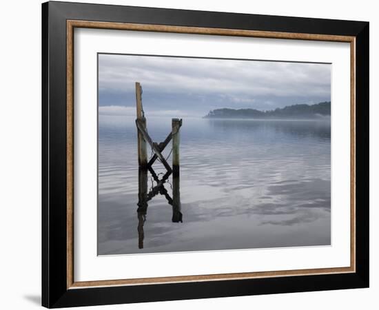 Jetty on the Old Penal Colony of Sarah Island in Macquarie Harbour, Tasmania-Julian Love-Framed Photographic Print