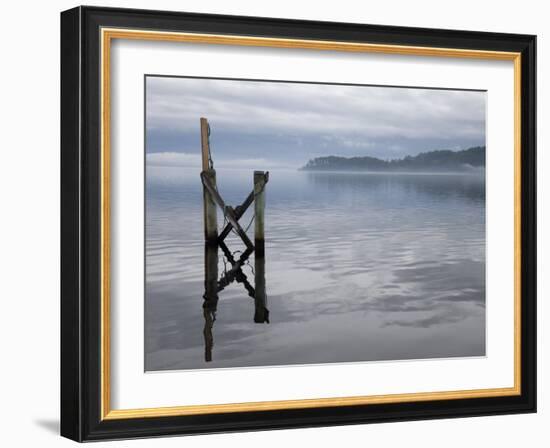 Jetty on the Old Penal Colony of Sarah Island in Macquarie Harbour, Tasmania-Julian Love-Framed Photographic Print