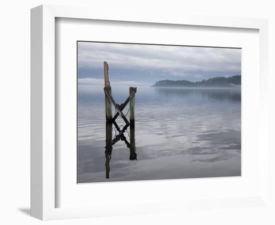 Jetty on the Old Penal Colony of Sarah Island in Macquarie Harbour, Tasmania-Julian Love-Framed Photographic Print