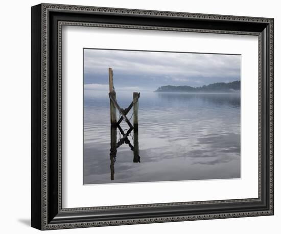 Jetty on the Old Penal Colony of Sarah Island in Macquarie Harbour, Tasmania-Julian Love-Framed Photographic Print