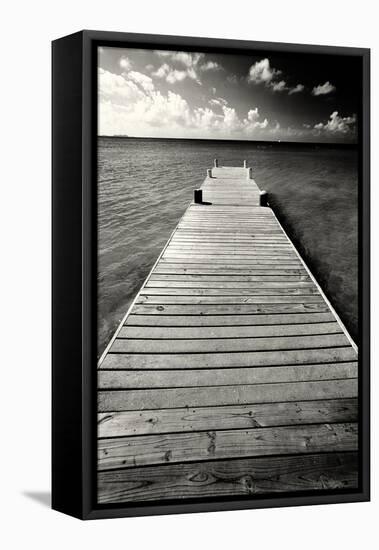 Jetty Perspective, Grand Cayman Island-George Oze-Framed Premier Image Canvas