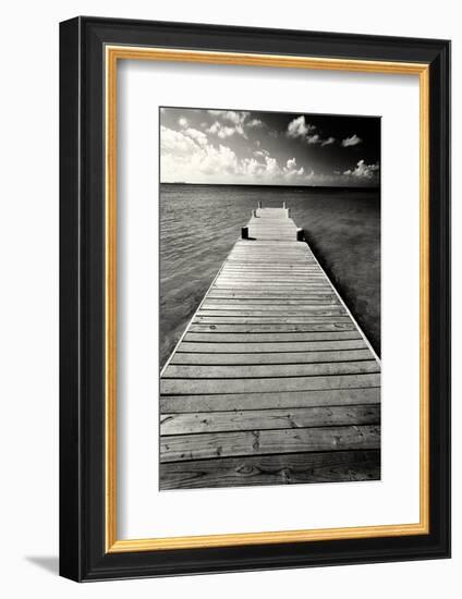 Jetty Perspective, Grand Cayman Island-George Oze-Framed Photographic Print