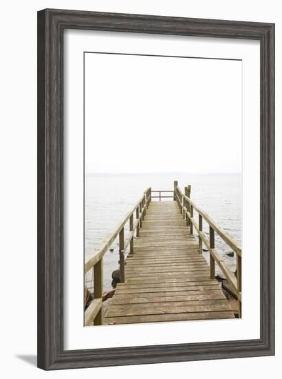Jetty, the Baltic Sea, Wooden Jetty, Bathing Jetty-Nora Frei-Framed Photographic Print