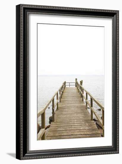 Jetty, the Baltic Sea, Wooden Jetty, Bathing Jetty-Nora Frei-Framed Photographic Print