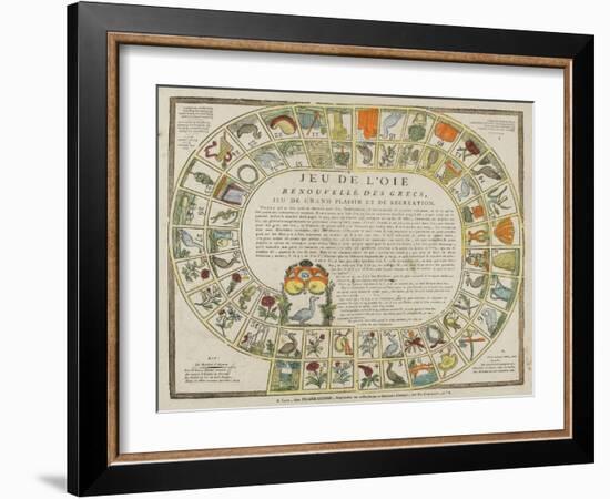 Jeu de l'oie renouvelé des Grecs, jeu de grand plaisir et de récréation-null-Framed Giclee Print