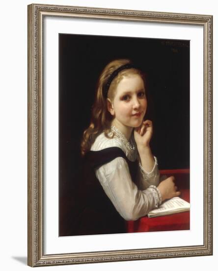 Jeune Ecoliere, 1868-William Adolphe Bouguereau-Framed Giclee Print