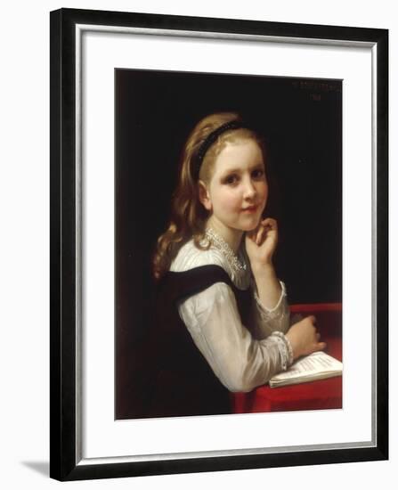 Jeune Ecoliere, 1868-William Adolphe Bouguereau-Framed Giclee Print