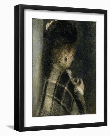 Jeune femme à la voilette-Pierre-Auguste Renoir-Framed Giclee Print