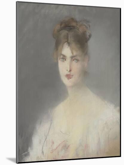 Jeune femme blonde aux yeux bleus-Edouard Manet-Mounted Giclee Print