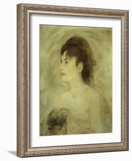 Jeune Femme Decolletee, 1882-Edouard Manet-Framed Giclee Print