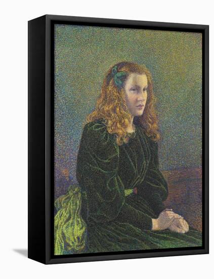 Jeune Femme En Robe Verte (Germaine Marécha), 1893-Théo van Rysselberghe-Framed Premier Image Canvas