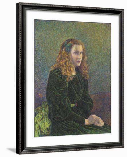 Jeune Femme En Robe Verte (Germaine Marécha), 1893-Théo van Rysselberghe-Framed Giclee Print