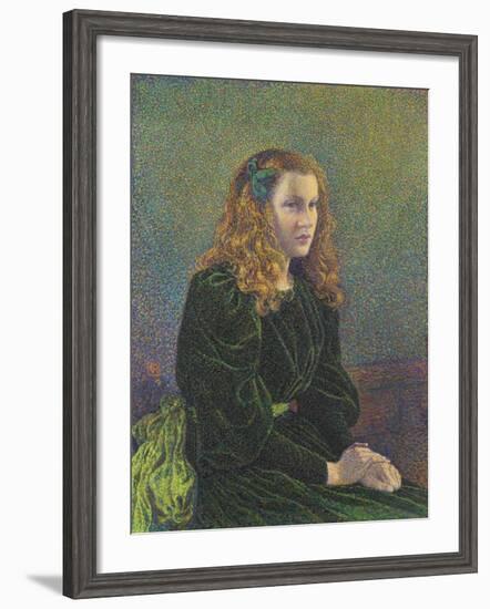 Jeune Femme En Robe Verte (Germaine Marécha), 1893-Théo van Rysselberghe-Framed Giclee Print