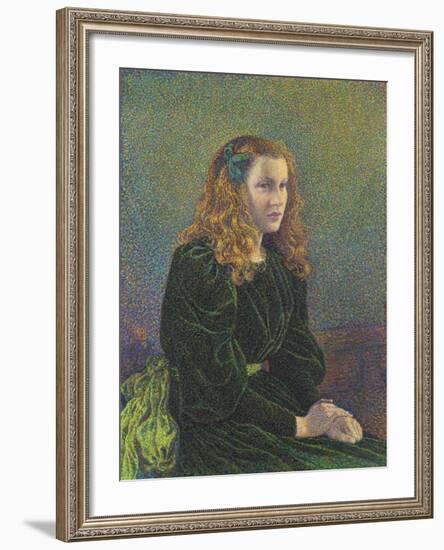 Jeune Femme En Robe Verte (Germaine Marécha), 1893-Théo van Rysselberghe-Framed Giclee Print