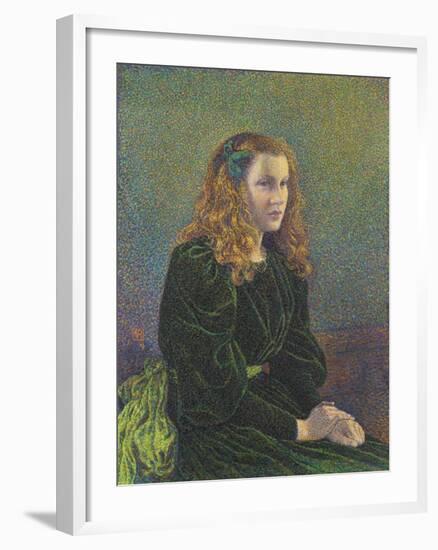 Jeune Femme En Robe Verte (Germaine Marécha), 1893-Théo van Rysselberghe-Framed Giclee Print