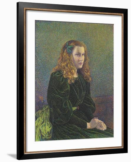 Jeune Femme En Robe Verte (Germaine Marécha), 1893-Théo van Rysselberghe-Framed Giclee Print