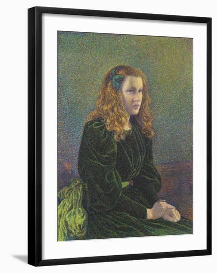 Jeune Femme En Robe Verte (Germaine Marécha), 1893-Théo van Rysselberghe-Framed Giclee Print