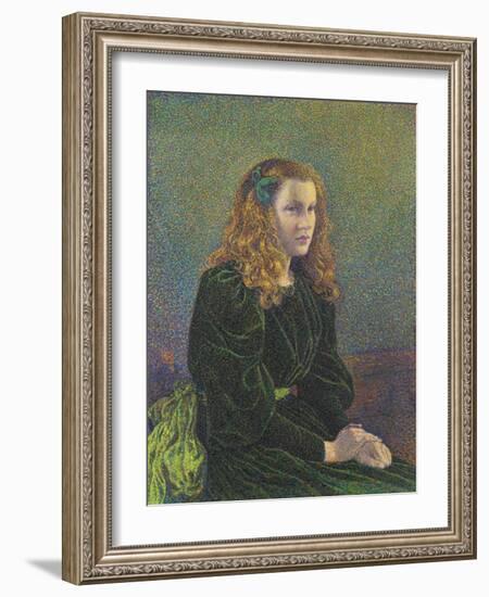 Jeune Femme En Robe Verte (Germaine Marécha), 1893-Théo van Rysselberghe-Framed Giclee Print