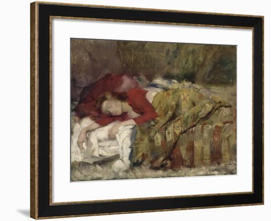 Jeune femme endormie-Lovis Corinth-Framed Giclee Print