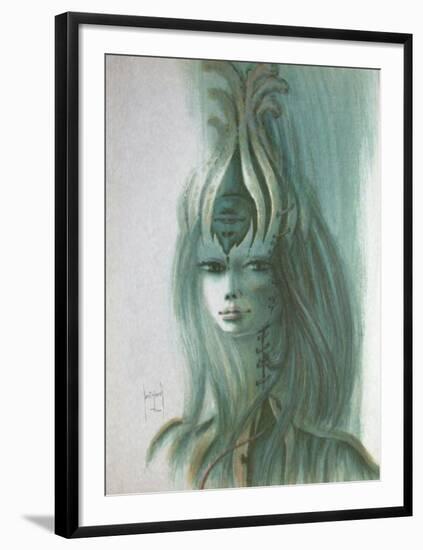 Jeune femme-Francis De Saint-genies-Framed Limited Edition