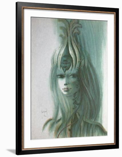 Jeune femme-Francis De Saint-genies-Framed Limited Edition