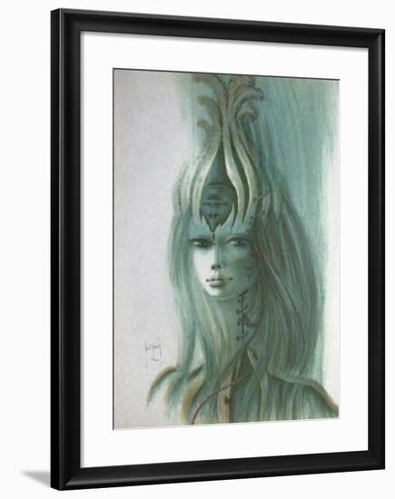 Jeune femme-Francis De Saint-genies-Framed Limited Edition