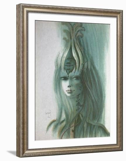 Jeune femme-Francis De Saint-genies-Framed Limited Edition