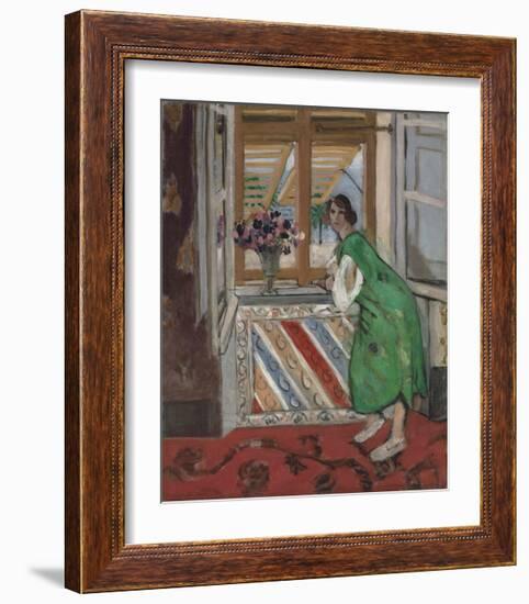 Jeune Fille a la Mauresque, Robe Verte-Henri Matisse-Framed Art Print