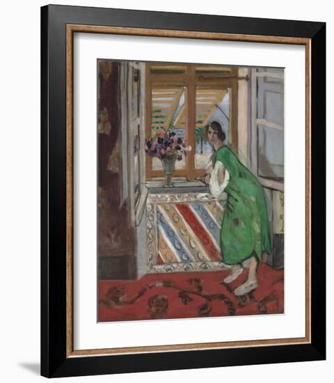 Jeune Fille a la Mauresque, Robe Verte-Henri Matisse-Framed Art Print