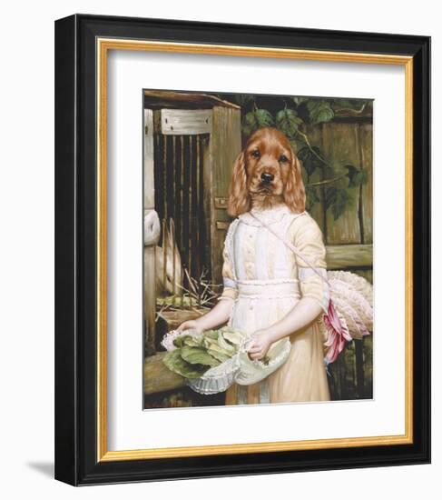 Jeune Fille au Potager-Thierry Poncelet-Framed Premium Giclee Print