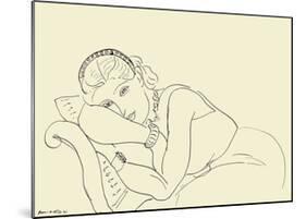 Jeune Fille avec Tiare-Henri Matisse-Mounted Art Print