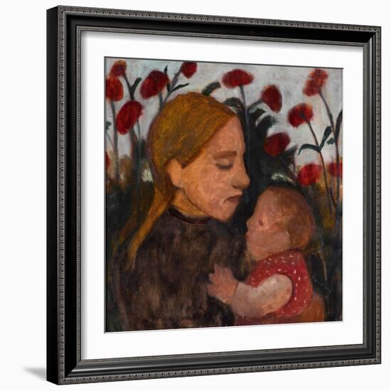 Jeune Fille Avec Un Enfant  (Girl with Child) Peinture De Paula Modersohn-Becker (1876-1907) - 190-Paula Modersohn-Becker-Framed Giclee Print