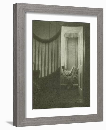 Jeune fille couchée dans sa chambre-Clarence White-Framed Giclee Print