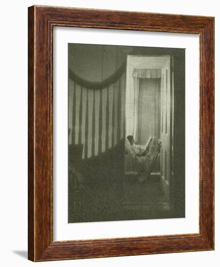 Jeune fille couchée dans sa chambre-Clarence White-Framed Giclee Print