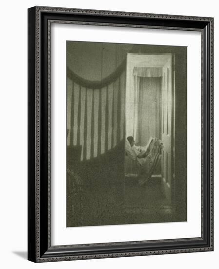 Jeune fille couchée dans sa chambre-Clarence White-Framed Giclee Print