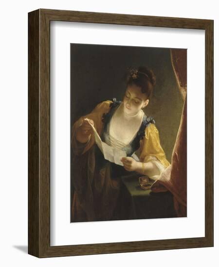 Jeune fille lisant une lettre-Jean Raoux-Framed Giclee Print